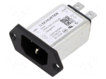 Connector: AC supply | socket | male | power supply | 10A | 250VAC | 5124