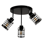 Uued tooted // SIENA 3P E27, oprawa ścienno-sufitowa, max. 3x60W, czarna, podstawa okrągła, ruchome głowice lampy, r&oacute;żne poziomy