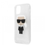 Back panel cover Karl Lagerfeld Apple iPhone 11 Pro MAX Glitter Iconic Body Cover Silver