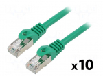 Patch cord | F/UTP | Cat: 6 | RJ45 plug,both sides | stranded | CCA | 1m
