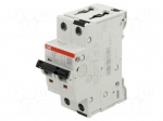 Circuit breaker | 415VAC | Inom: 2A | Poles: 2 | for DIN rail mounting