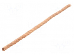 Braids | SBO | Shape: round | Core dia: 7.5mm | 25m | copper strand