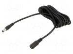 Cable | 2x0.5mm2 | DC 5,5/2,1 plug,DC 5,5/2,1 socket | straight