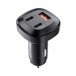 Adapter Acefast  Acefast car charger 66W 2x USB Type C / USB, PPS, Power Delivery, Quick Charge 4.0, AFC, FCP, SCP black (B3 black)