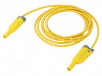 Test lead | 36A | banana plug 4mm,both sides | Urated: 1kV | Len: 2m
