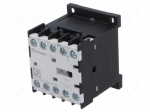 Contactor: 4-pole | NC + NO x3 | 24VDC | 12A | for DIN rail mounting