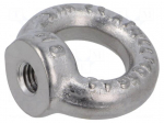 Lifting eye nut | eye | M8 | A2 stainless steel | DIN 582 | 20mm