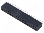 Connector: pin strips | socket | female | PIN: 34 | straight | THT | 2x17