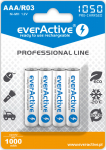 R03/AAA patareid 1.2V everActive Professional line Ni-MH 1050 mAh pakendis 4 gb.