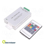 LED controller; RGB lighting control; Channels: 3; 24A; silver