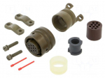 Connector: military | plug | female | PT/451 | 7.5A | 600V | PIN: 10 | olive