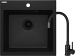 Granite sink with 1-bowl faucet