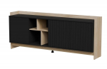 Cama PORTO 3D chest of drawers 190x38x77 oak/black