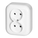 Uued tooted // Gniazdo  podw&oacute;jne n/t 2x2p 16A, 250V, FAN, biały