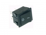 POWER ROCKER SWITCH 10A-250V DPST ON-OFF - BLACK I/O CAP