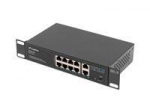LANBERG switch PoE 19inch 10-port 100MB