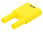 Laboratory connector: 4mm banana | 32A | yellow | insulated
