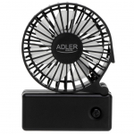 Fan Adler  Foldable mini fan | AD 7336 | Desk fan | Black | Diameter 6.5 cm | Number of speeds 1