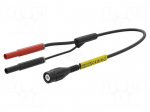 Test lead | BNC plug,banana plug 4mm x2 | insulated | Len: 1.6m