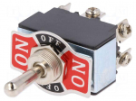 Switch: toggle | Pos: 3 | DP3T | ON-OFF-ON | 20A/12VDC | Leads: M3 screws