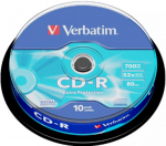 Blank CD-R Verbatim 700MB 1x-52x Extra Protection, 10 Pack Spindle