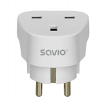 Power adapter SAVIO Travel adapter UK socket - EU plug