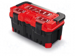 Chest | tool case | black-red | polymer | TITAN PLUS | 496x258x240mm