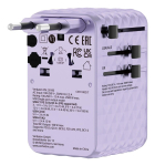 Universal travel charger Verbatim 100 W purple