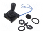 Joystick | Stabl.pos: 1 | DC load @R: 4A/30VDC | Contacts: SPDT x4