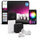 Philips Hue WCA GU10 3 gab + Bridge Pro + slēdzis 929003666513 8720169374546
