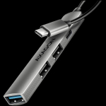 HUE-STC ALU STRIP USB-C 4 port hub