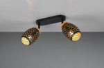 Trio Bidar spotlight 2-pc E14 matt black/gold gaismeklis R81572080 4017807640670