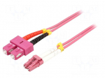 Fiber patch cord | OM4 | LC/UPC,SC/UPC | 10m | 50/125um | LSZH | grey