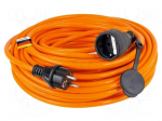 Extension lead | 3G2.5mm2 | 25m | PUR | orange | Sockets no: 1 | 16A
