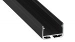 LED profile, black anodized, SILEDA, 2.02m