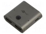 Switch | grey | Input: HDMI socket x2 | Out: HDMI socket | metal