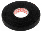 Fabric tape | PET wool | W: 15mm | L: 25m | black