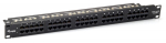 Equip 50-Port Cat.3 RJ45 ISDN Patch Panel, Black
