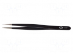 Tweezers | Blade tip shape: sharp | Tweezers len: 120mm | ESD