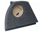 Car loudspeaker enclosure | MDF | black melange | textil | 15l | 250mm