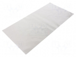 Tape: heat transfer | W: 400mm | L: 200mm | Thk: 0.5mm | 2W/mK | grey | 5kV
