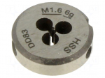 Threading die | M1,6 | 0.35 | high speed steel | H: 5mm | &Oslash;out: 16mm