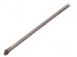 Rope | acid resistant steel A4 | &Oslash;rope: 5mm | L: 10m | 443kg