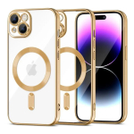 Tech-Protect MagShine Line maciņ&scaron; ar MagSafe atbalstu telefonam iPhone 15 Plus zelta krāsā