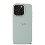 Guess PU Grained Classic Logo maciņ&scaron; ar MagSafe atbalstu telefonam iPhone 16 Pro zaļ&scaron;