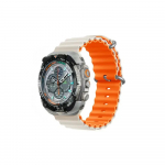 Devia Deluxe Sport6 viedpulksteņa siksniņa priek&scaron; Apple Watch (42/44/45/49 mm) | silikons | bē&scaron;a/oranža