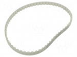 Timing belt | AT10 | W: 10mm | H: 5mm | Lw: 610mm | Tooth height: 2.5mm