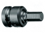 Socket: hex key-bit | socket spanner | 8mm | 1/2" | steel