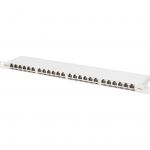 Digitus CAT 6A, Class EA High Density Patch Panel, 24 Port (gray, 0.5 U, shielded)