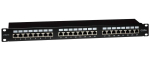 EMITERNET Panel 19" 24xRJ45 STP cat.6 (1U) with shelf EMS/PPFA674EKS248C6